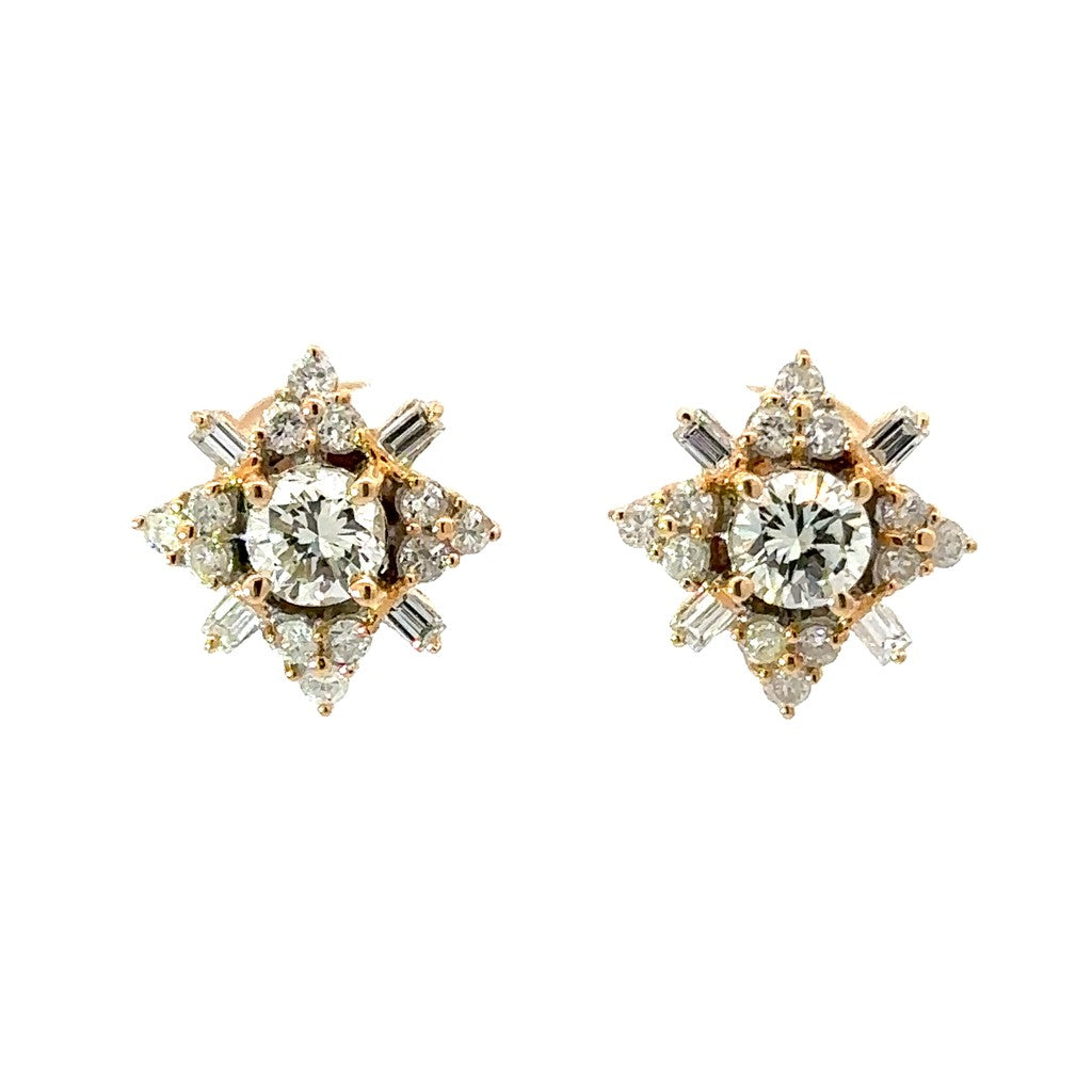 STAR DIAMOND STUD EARRINGS (2.02 ct. tw.) in 18K Yellow Gold