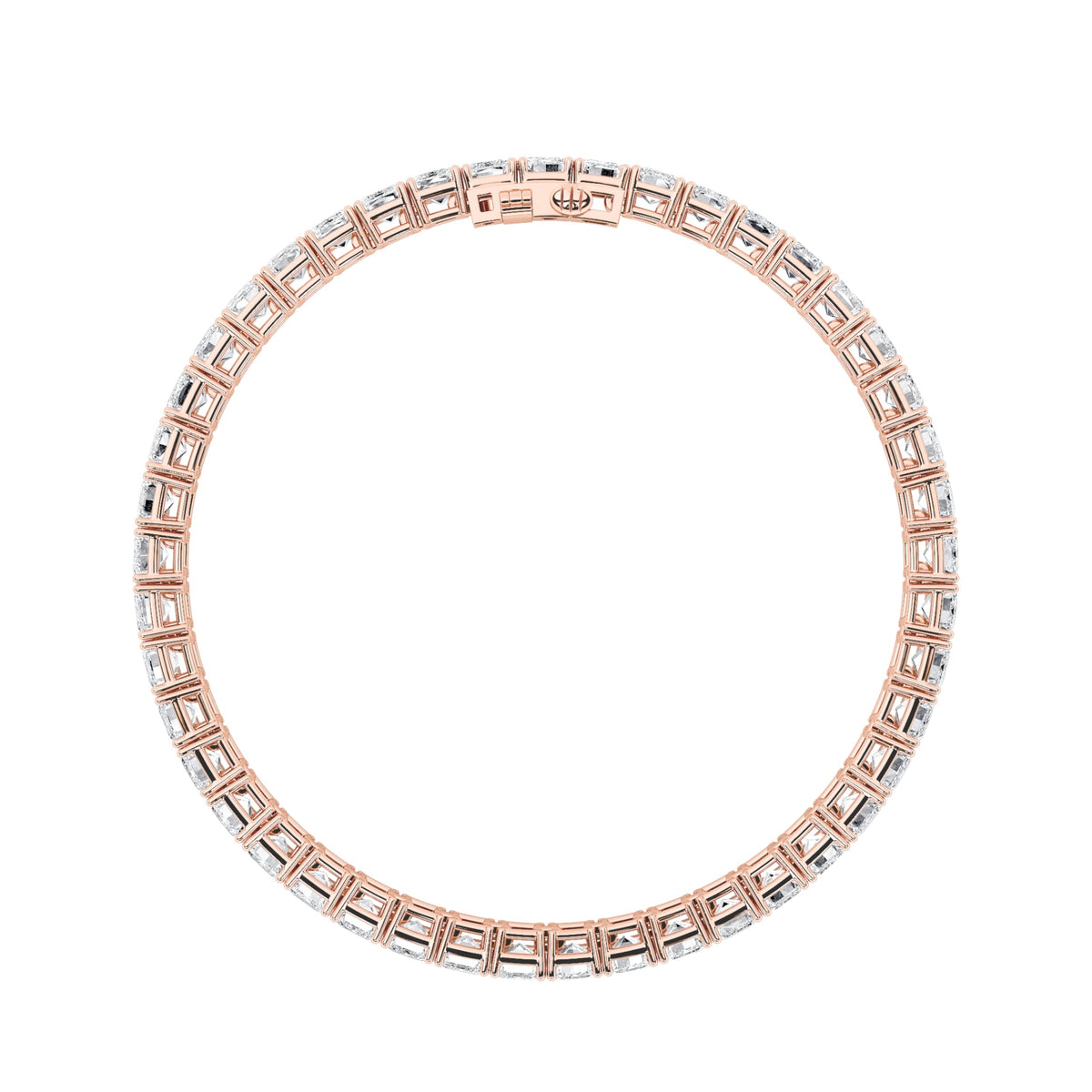 18.5CTW Emerald Lab-Grown Diamond Prong East West Line Bracelet 45 Stones