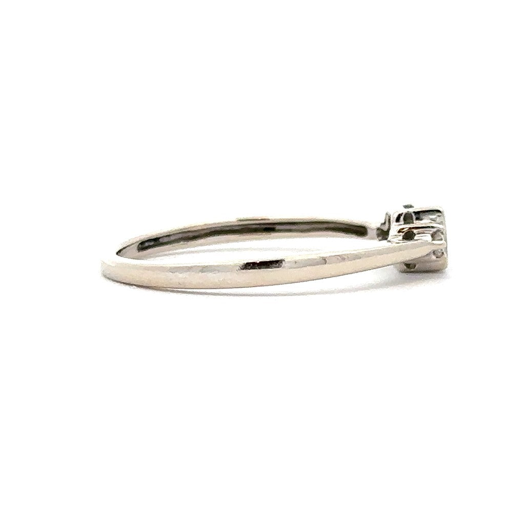 Columbian Emerald Ring in 10K White Gold