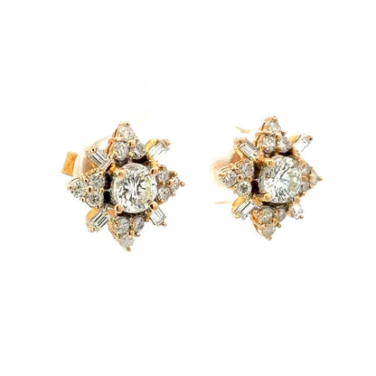 STAR DIAMOND STUD EARRINGS (2.02 ct. tw.) in 18K Yellow Gold