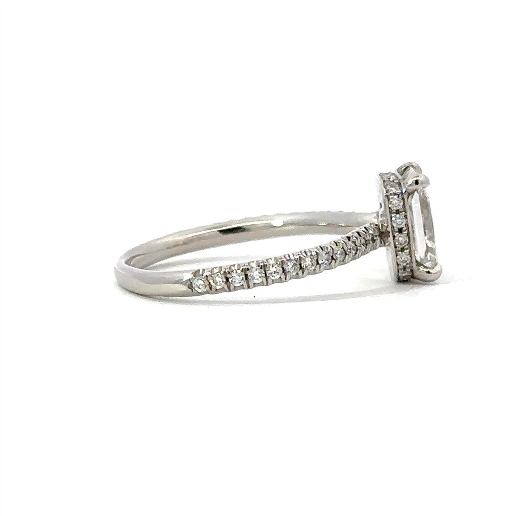 Hidden Halo Engagement Ring in Platinum