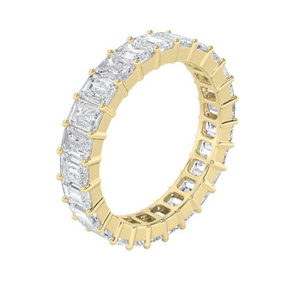 5CTW Emerald Lab-Grown Diamond Ring 22 Stones