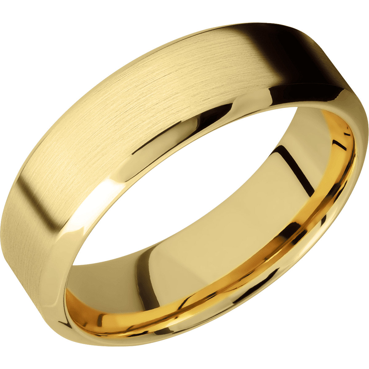 14K Yellow Gold + Satin , Polish Finish