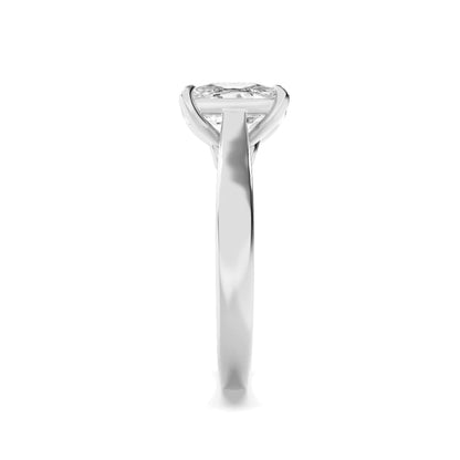 2.5CTW Elongated Cushion Lab-Grown Diamond Prong Accented Bridge Shank Engagement Ring 43 Stones