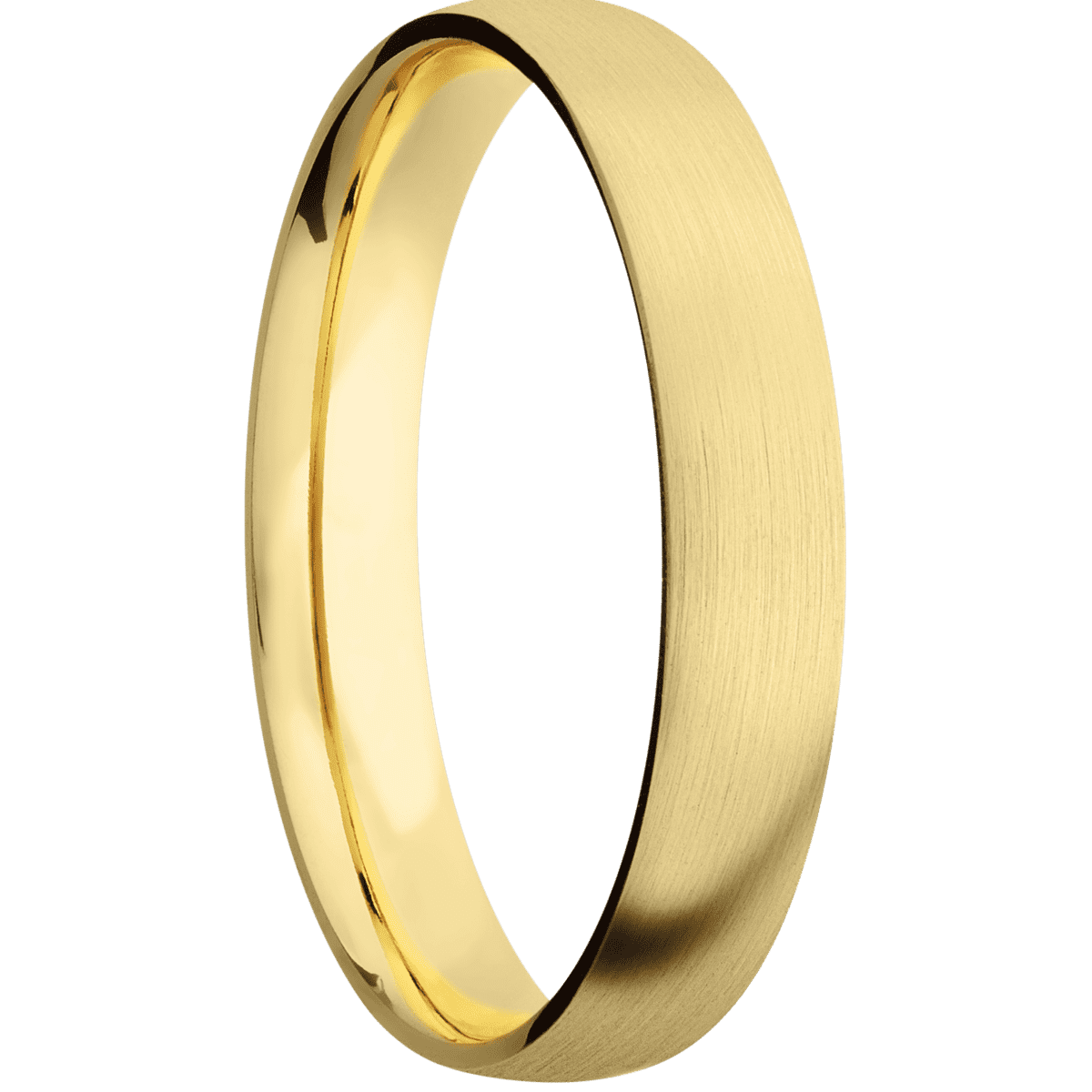 14K Yellow Gold + Satin Finish