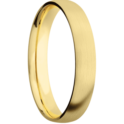 14K Yellow Gold + Satin Finish