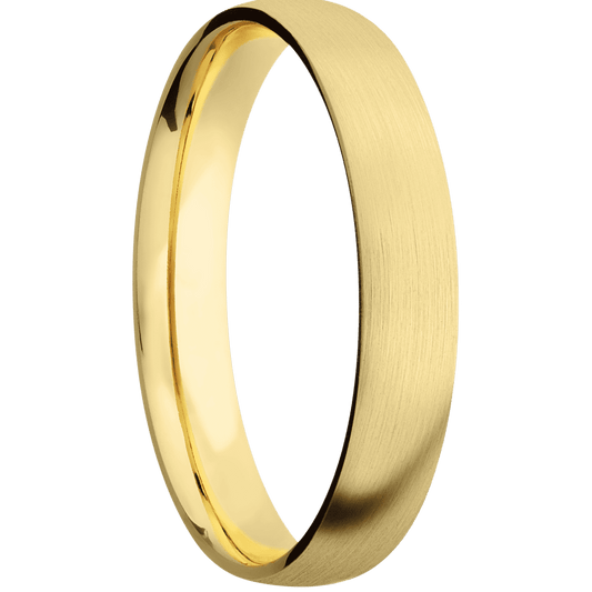14K Yellow Gold + Satin Finish