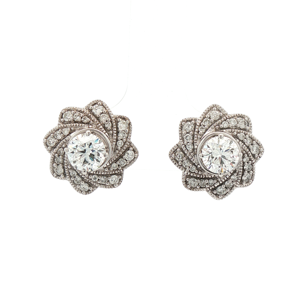 Diamond Studs Jacket in 14k White Gold