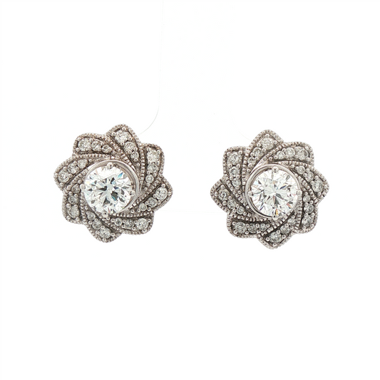Diamond Studs Jacket in 14k White Gold