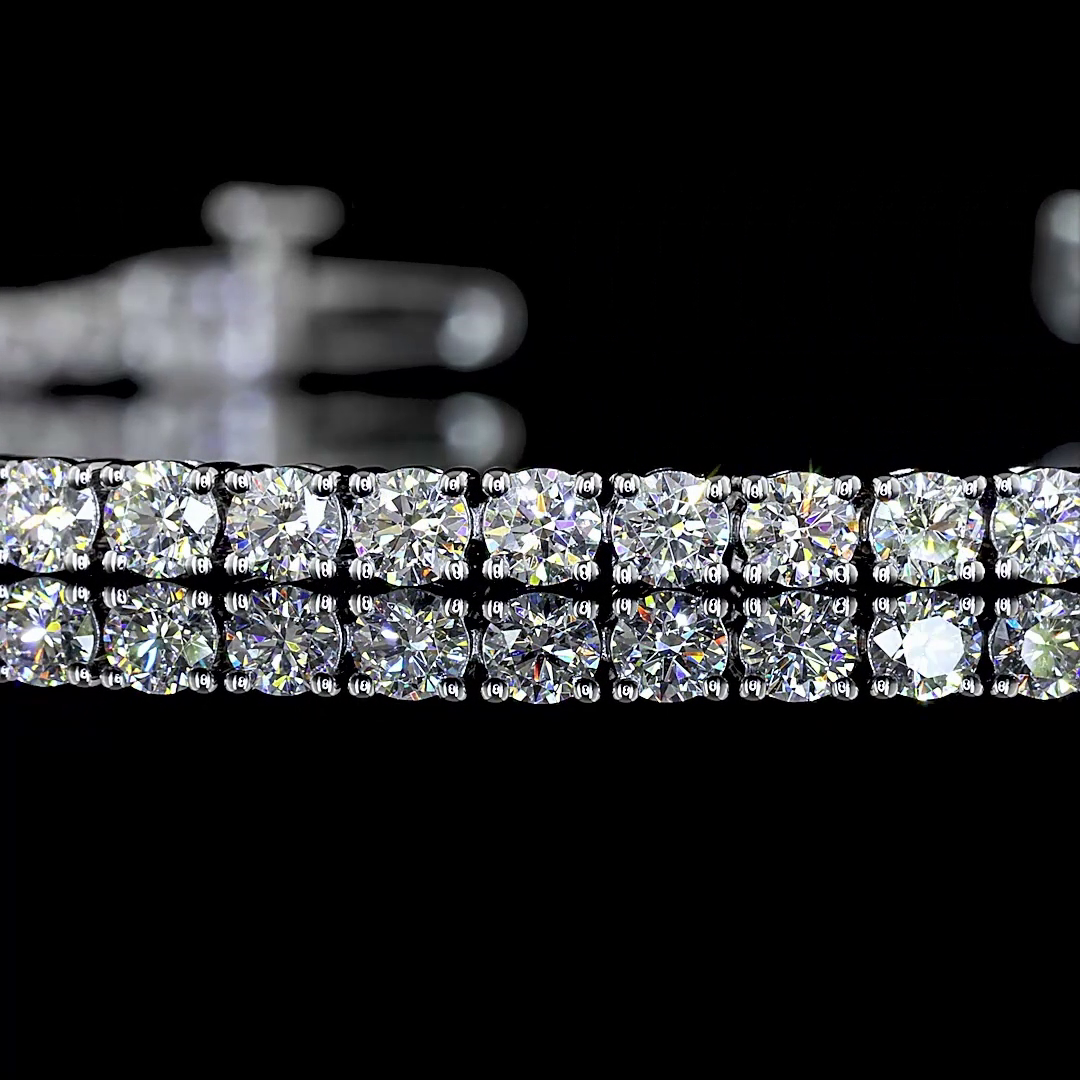 Tennis Bracelet Round 14K White Gold BC3767