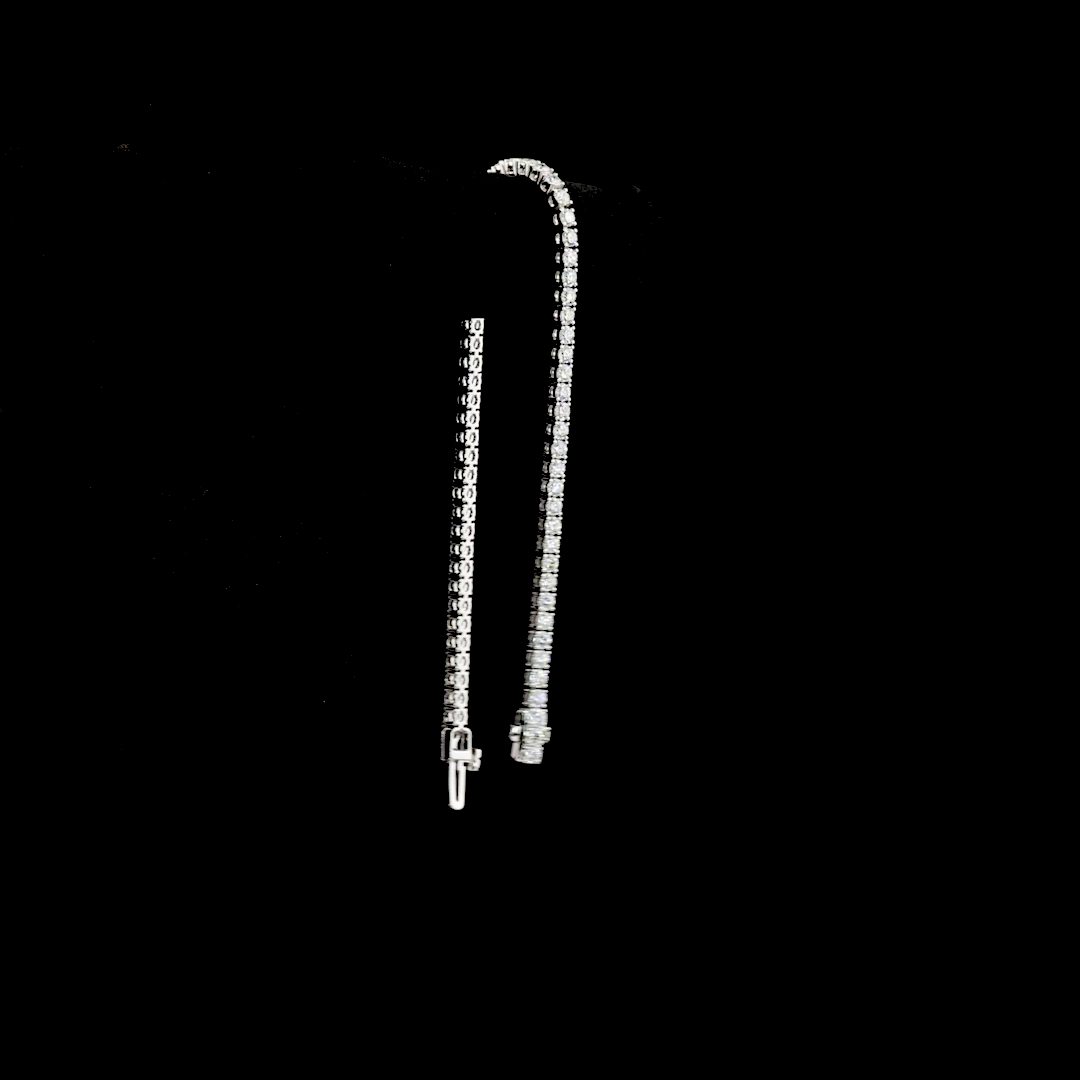 Tennis Bracelet Round 14K White Gold BC3767