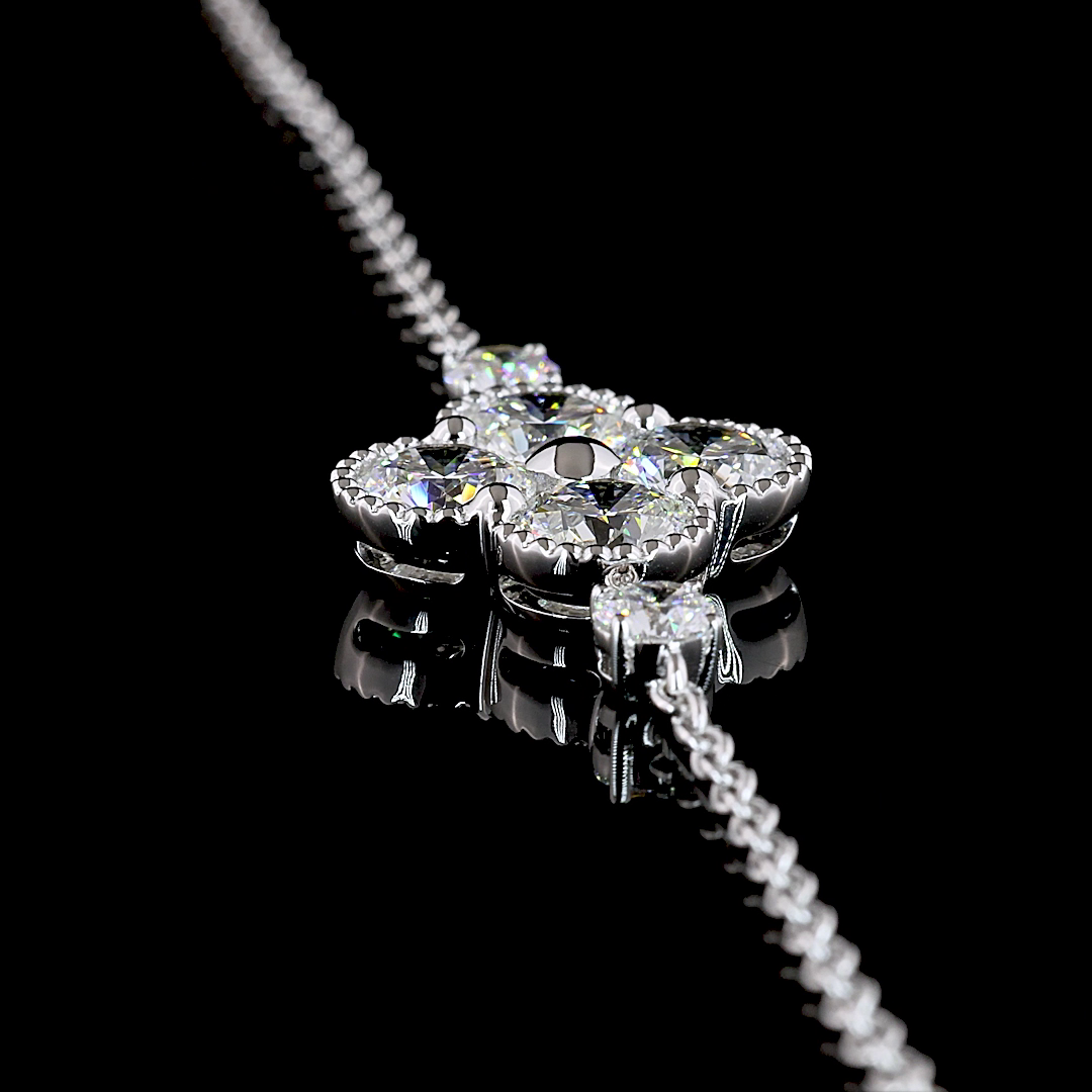 Special Bracelet Round 14K White Gold BC3920