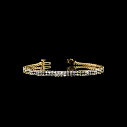 Tennis Bracelet Round 14K Yellow Gold BC3951