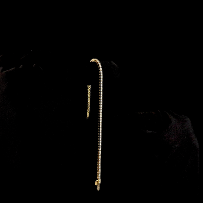 Tennis Bracelet Round 14K Yellow Gold BC3951