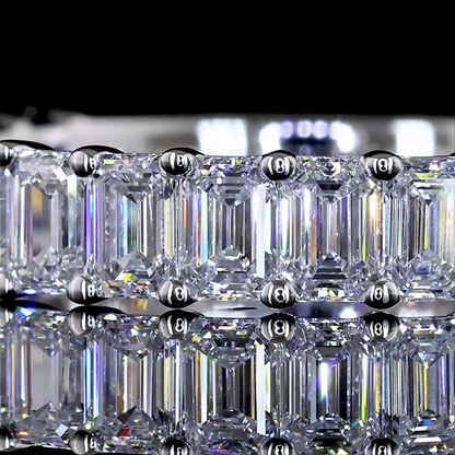 3/4 Band Eternity Band Emerald 14K White Gold EB3271