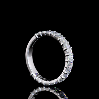 3/4 Band Eternity Band Emerald 14K White Gold EB3271