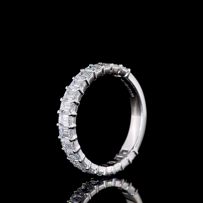 3/4 Band Eternity Band Emerald 14K White Gold EB3271