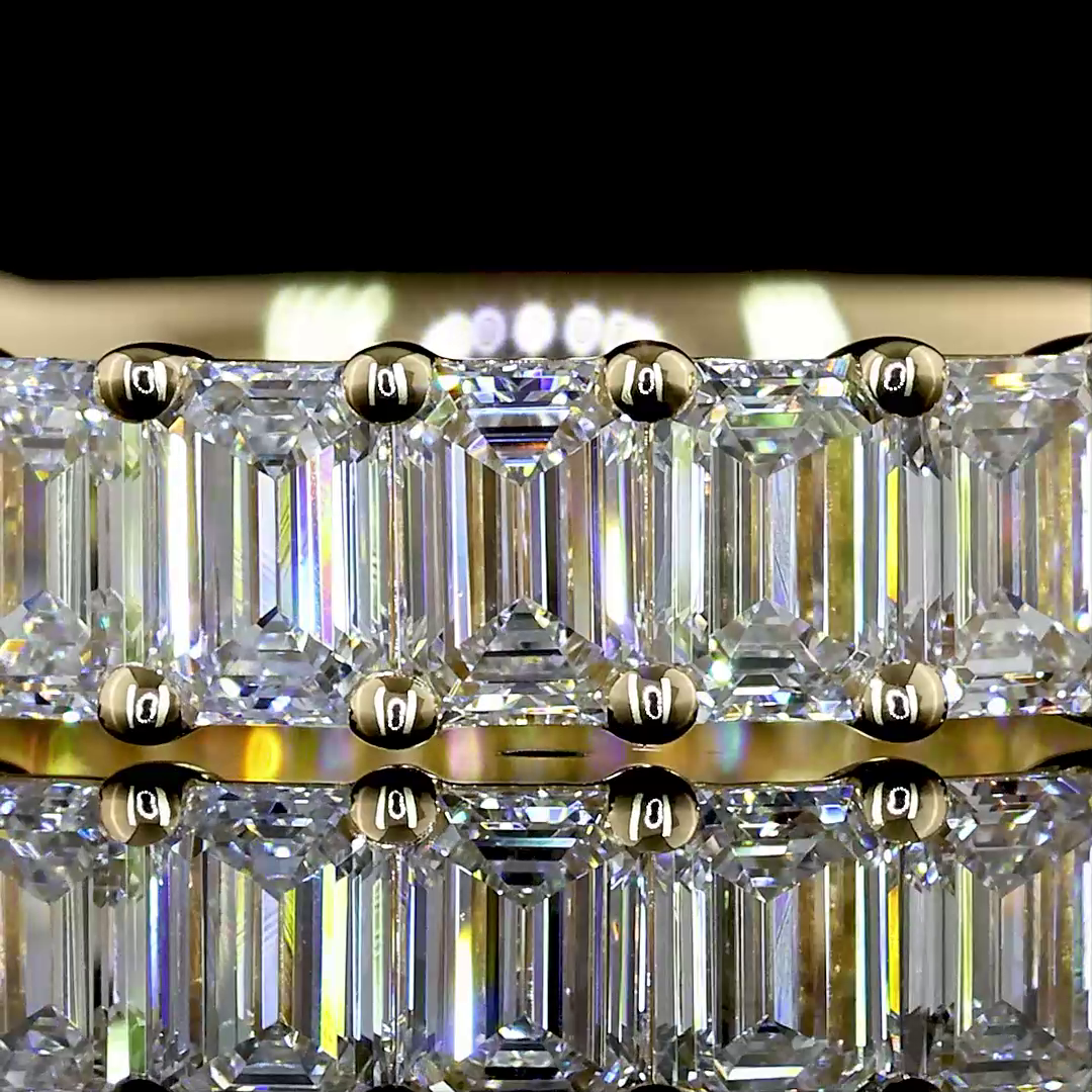 3/4 Band Eternity Band Emerald 14K Yellow Gold EB3324