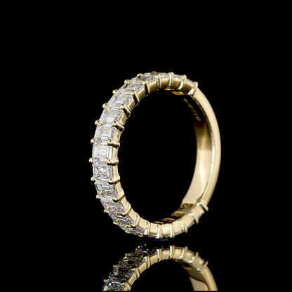3/4 Band Eternity Band Emerald 14K Yellow Gold EB3324