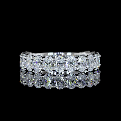 3/4 Band Eternity Band Oval 14K White Gold EB3372