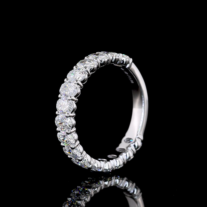 3/4 Band Eternity Band Oval 14K White Gold EB3372