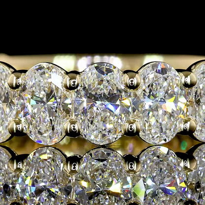 3/4 Band Eternity Band Oval 14K Yellow Gold EB3382