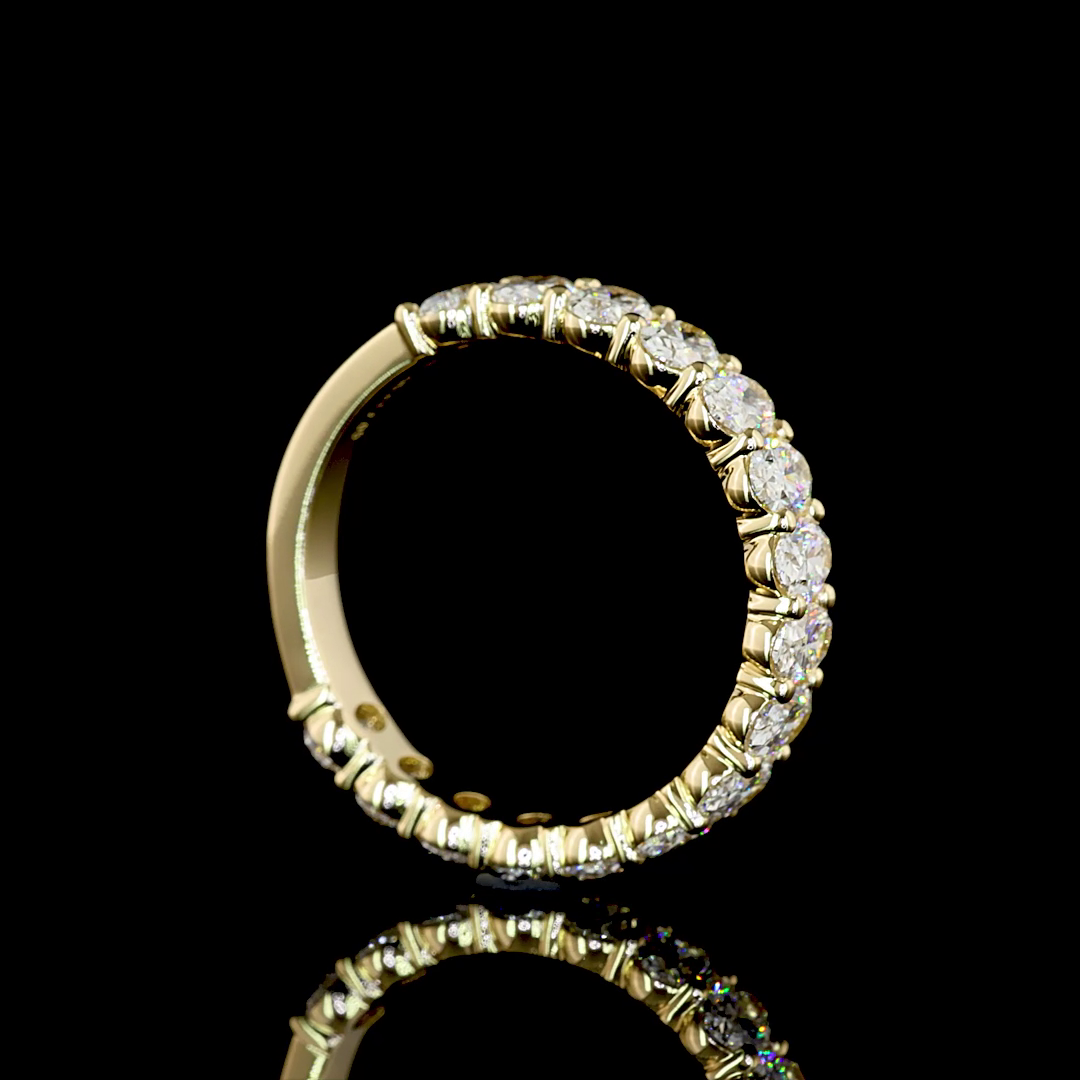 3/4 Band Eternity Band Oval 14K Yellow Gold EB3382