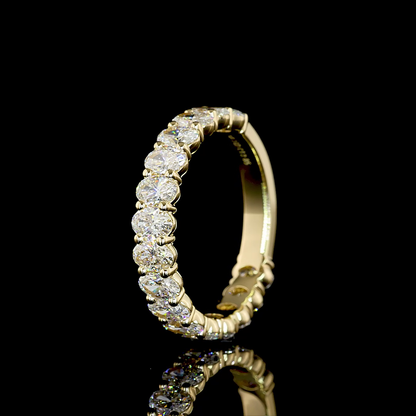 3/4 Band Eternity Band Oval 14K Yellow Gold EB3382