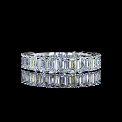 3/4 Band Eternity Band Emerald 14K White Gold EB3396