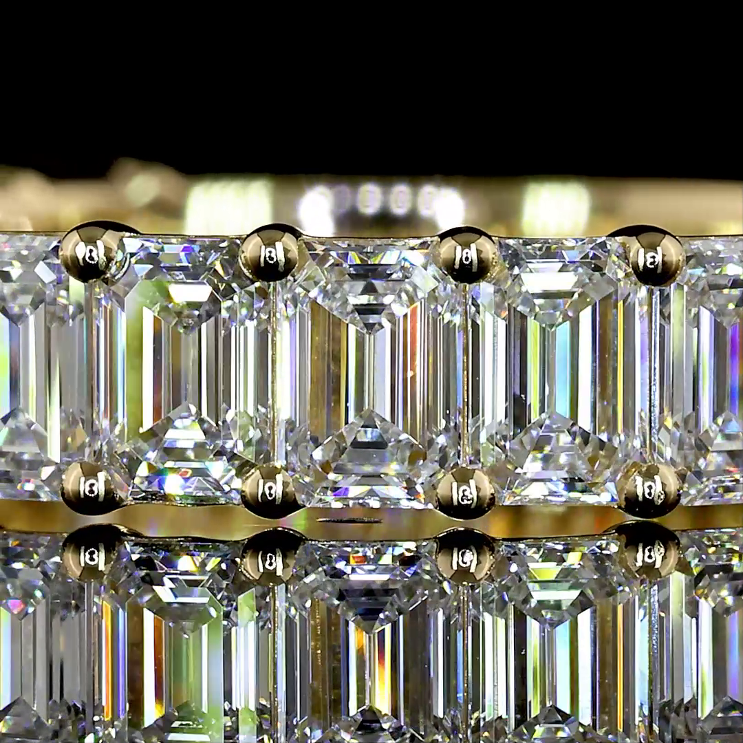 3/4 Band Eternity Band Emerald 14K Yellow Gold EB3401