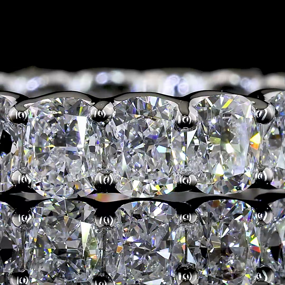 Eternity Band Ring Cushion Brilliant Platinum EB4056