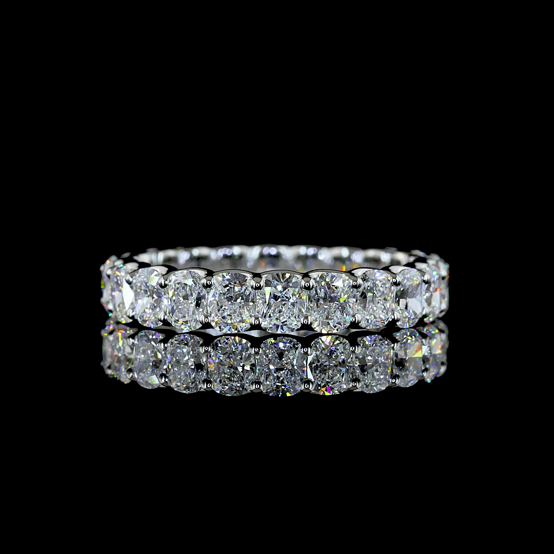 Eternity Band Ring Cushion Brilliant Platinum EB4067