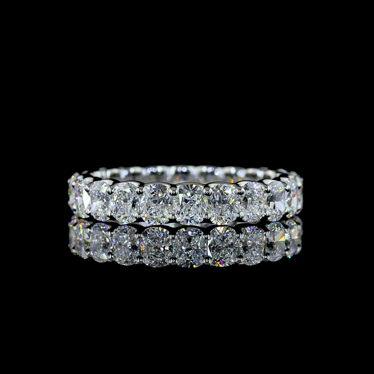 Eternity Band Ring Cushion Brilliant Platinum EB4067