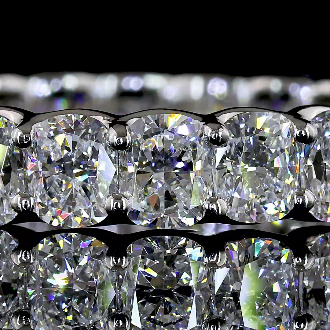 Eternity Band Ring Cushion Brilliant Platinum EB4067