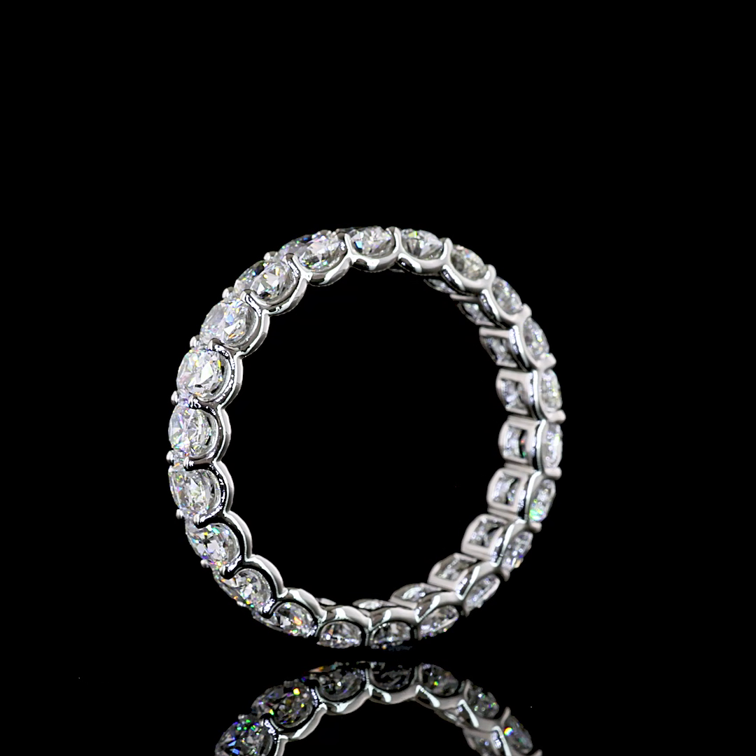 Eternity Band Ring Cushion Brilliant Platinum EB4067