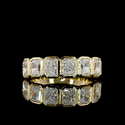 Half Eternity Eternity Band Radiant 14K Yellow Gold EB4403