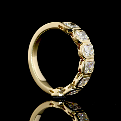 Half Eternity Eternity Band Radiant 14K Yellow Gold EB4403