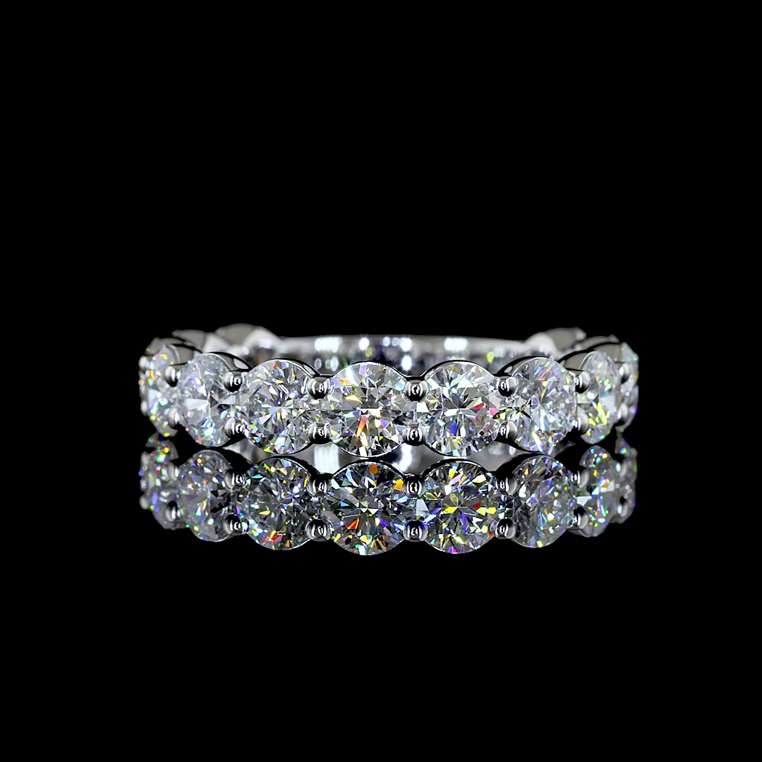 3/4 Band Eternity Band Round 14K White Gold EB4518