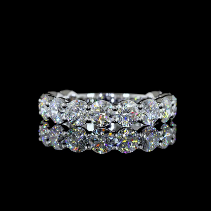 3/4 Band Eternity Band Round 14K White Gold EB4518