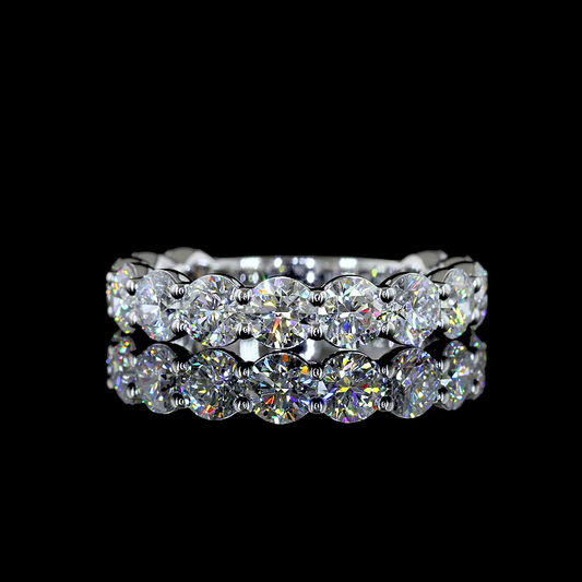 3/4 Band Eternity Band Round 14K White Gold EB4518