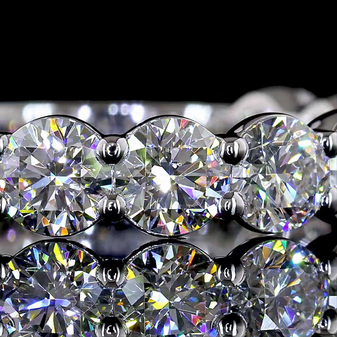 3/4 Band Eternity Band Round 14K White Gold EB4518