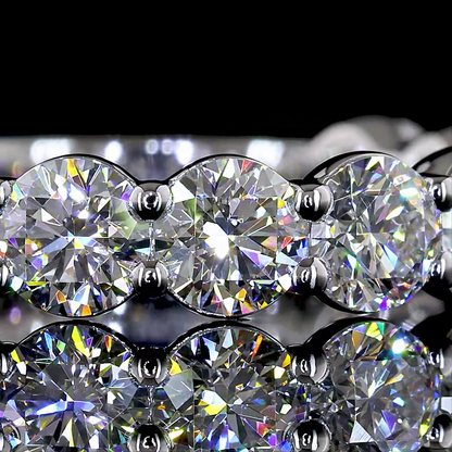 3/4 Band Eternity Band Round 14K White Gold EB4518