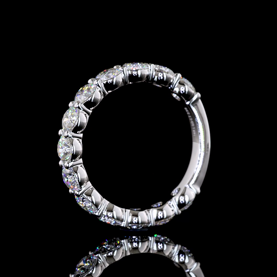 3/4 Band Eternity Band Round 14K White Gold EB4518