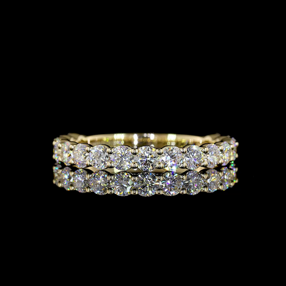 3/4 Band Eternity Band Round 14K Yellow Gold EB4519