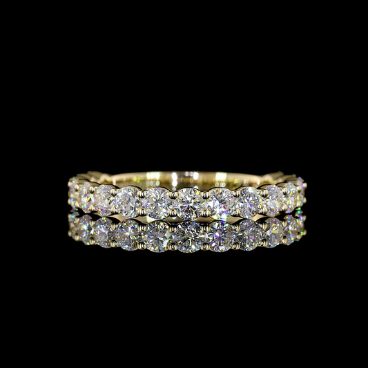 3/4 Band Eternity Band Round 14K Yellow Gold EB4519
