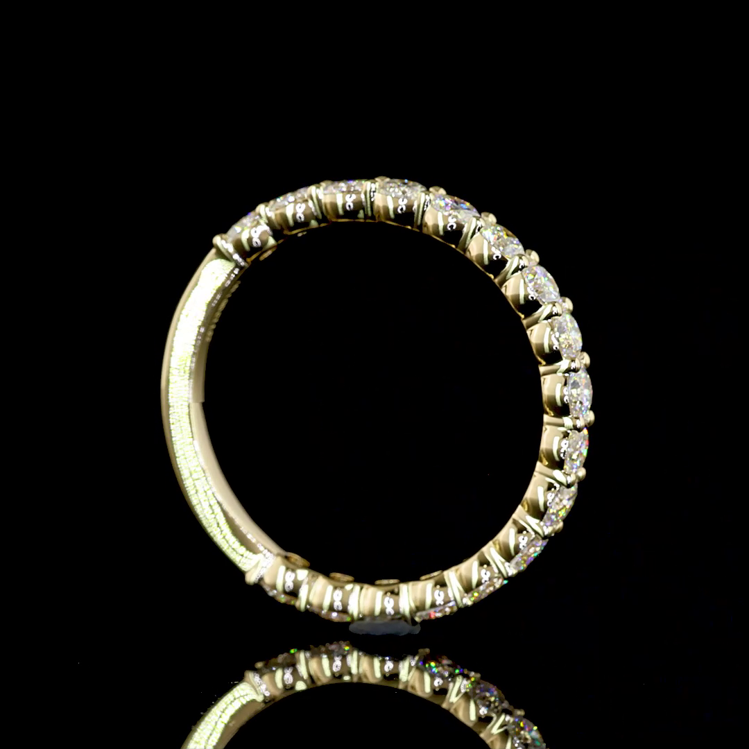 3/4 Band Eternity Band Round 14K Yellow Gold EB4519