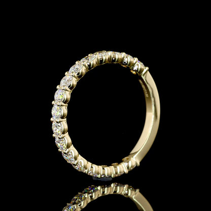 3/4 Band Eternity Band Round 14K Yellow Gold EB4519