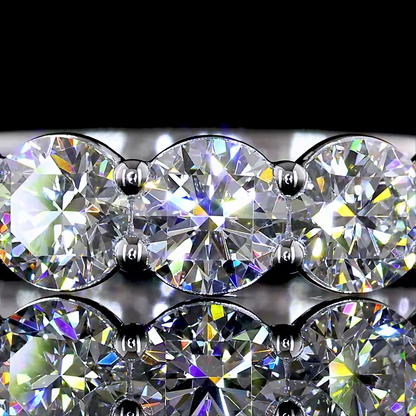 3/4 Band Eternity Band Round 14K White Gold EB4605