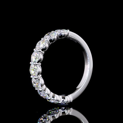 3/4 Band Eternity Band Round 14K White Gold EB4605