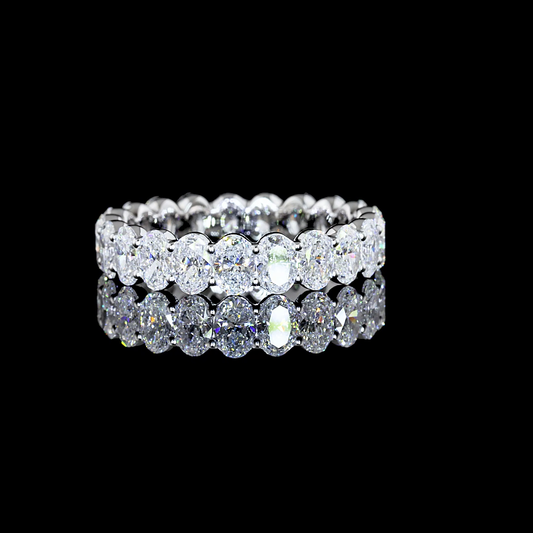 Eternity Band Oval 14K White Gold EB789